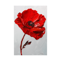 Bright red flower - ArtDeco Canvas