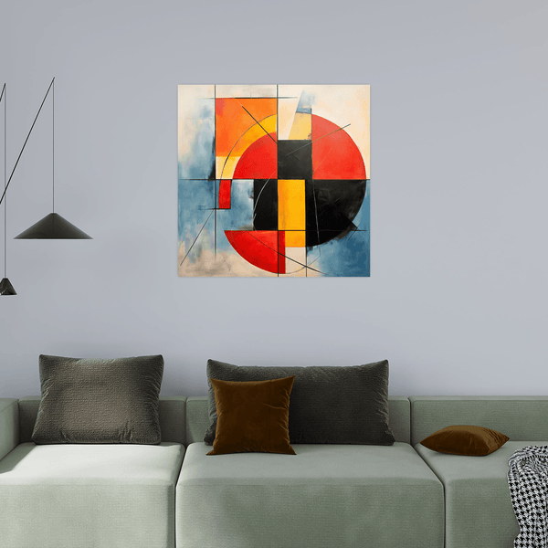 Broken circle abstract forms - ArtDeco Canvas