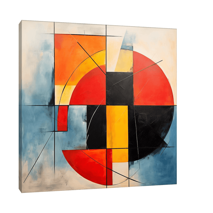 Broken circle abstract forms - ArtDeco Canvas