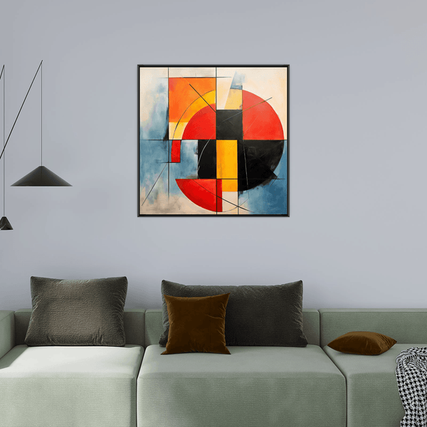 Broken circle abstract forms - ArtDeco Canvas