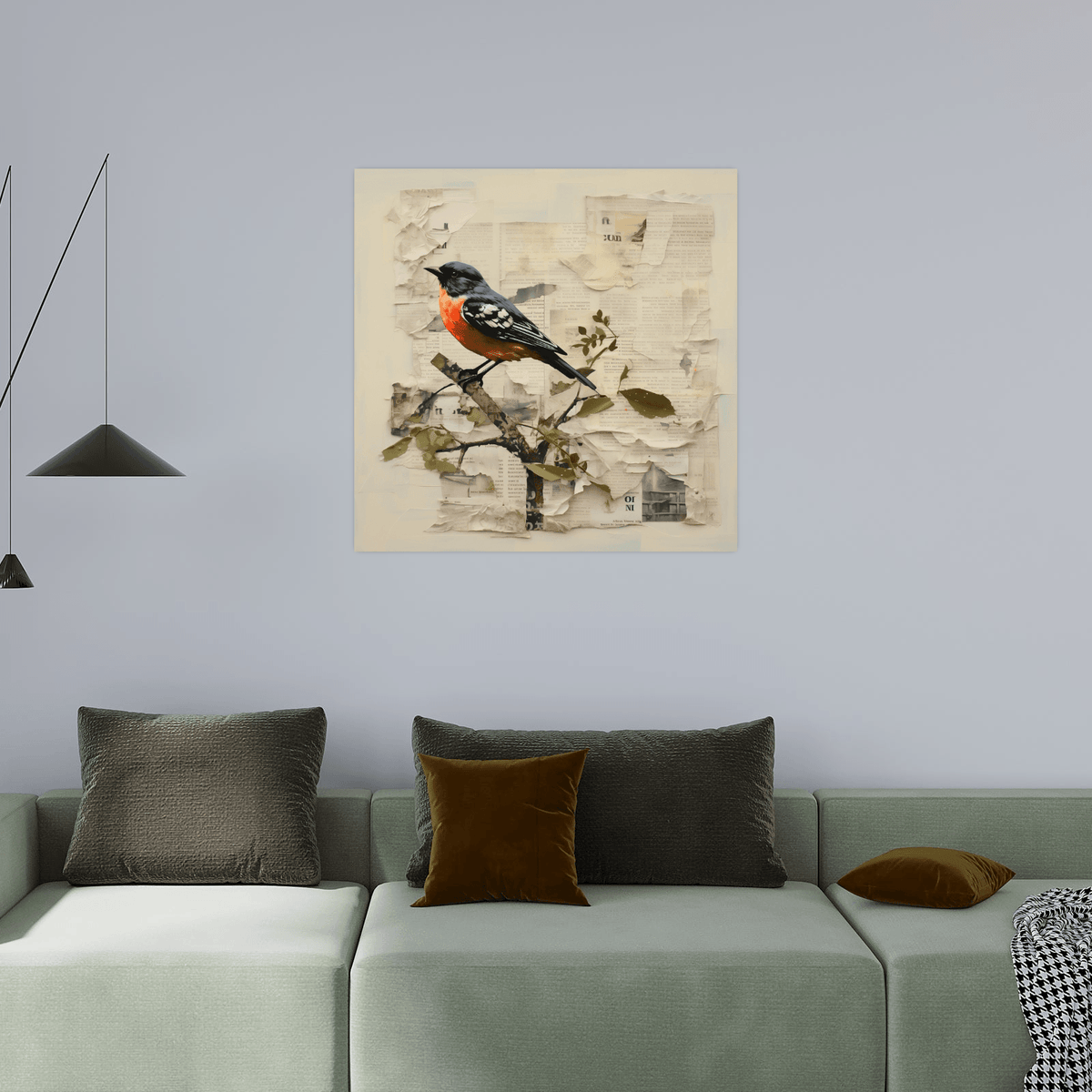 Broken tales and a bird - ArtDeco Canvas