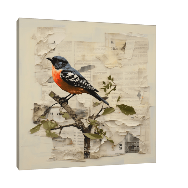 Broken tales and a bird - ArtDeco Canvas