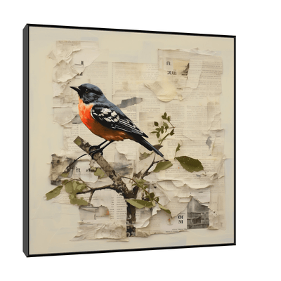 Broken tales and a bird - ArtDeco Canvas