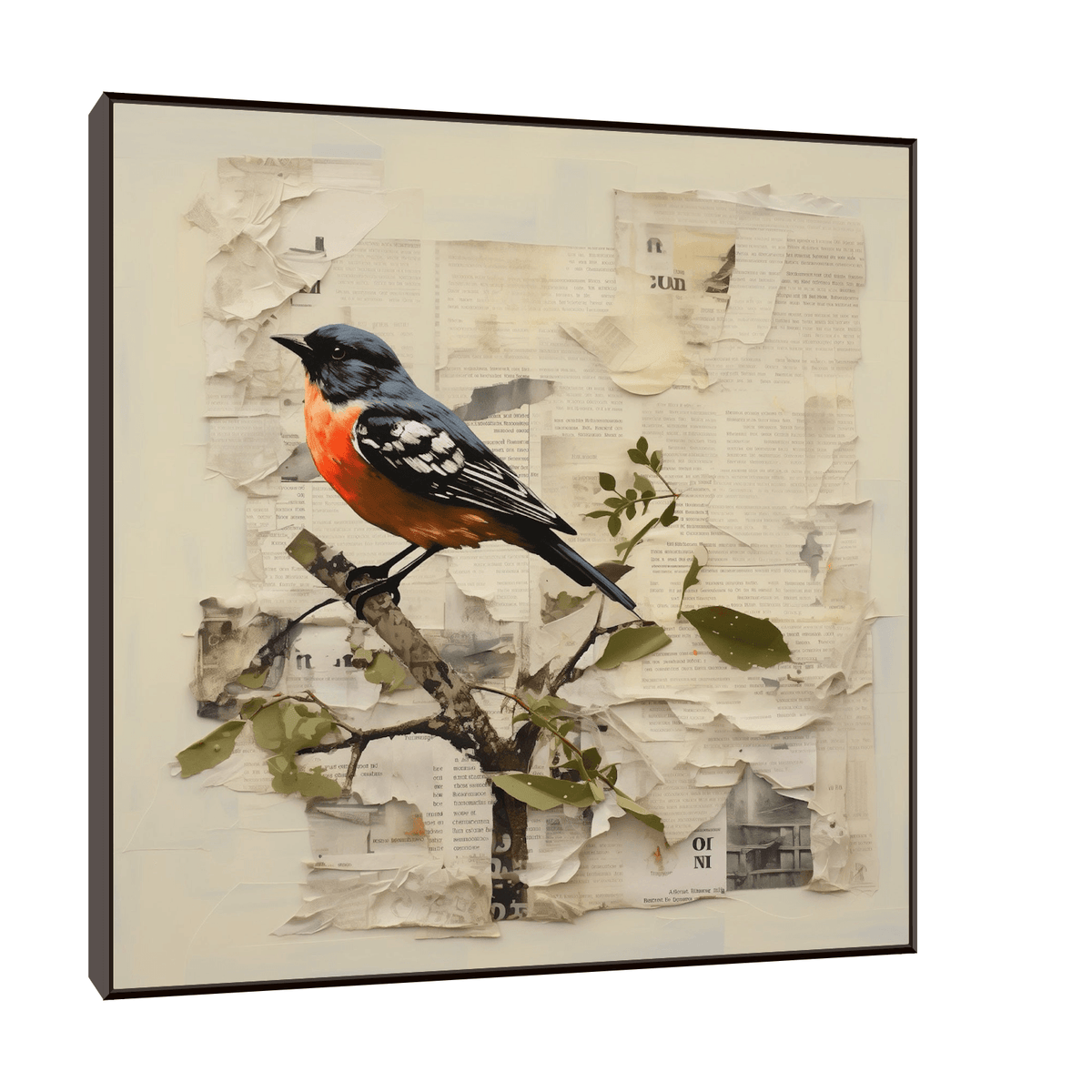 Broken tales and a bird - ArtDeco Canvas