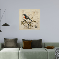 Broken tales and a bird - ArtDeco Canvas