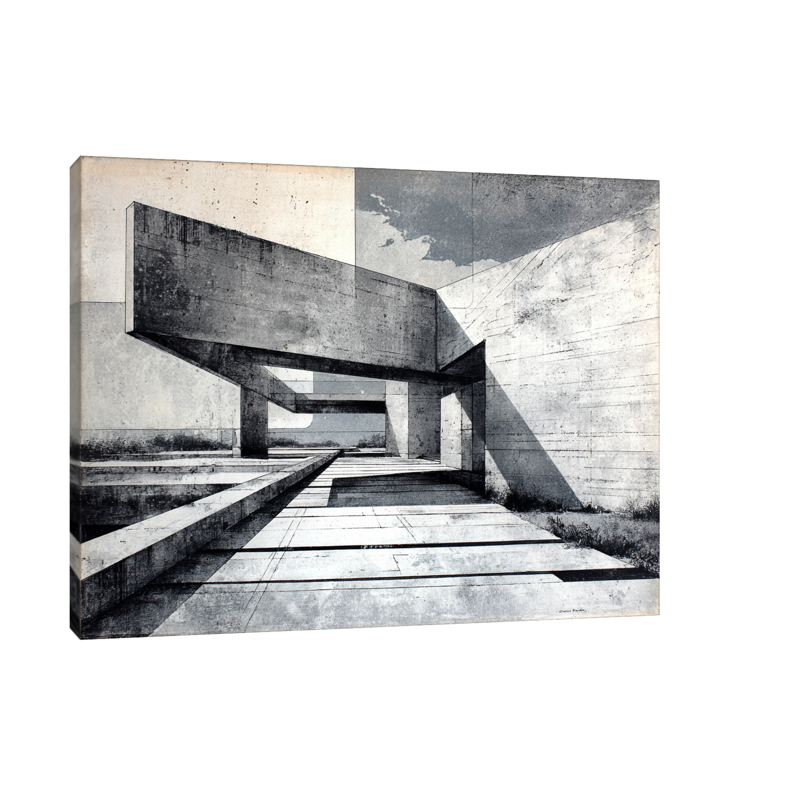 Brutalist Architecture Drawing