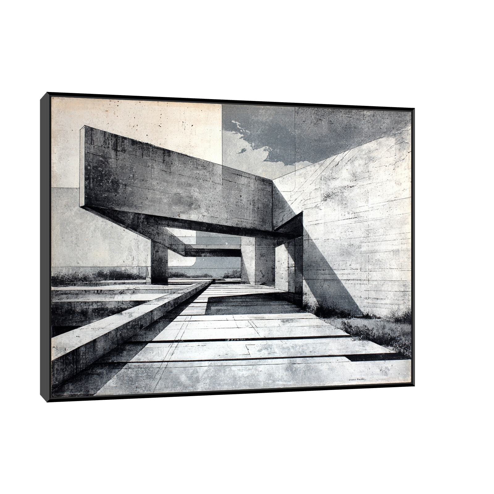 Brutalist Architecture Drawing