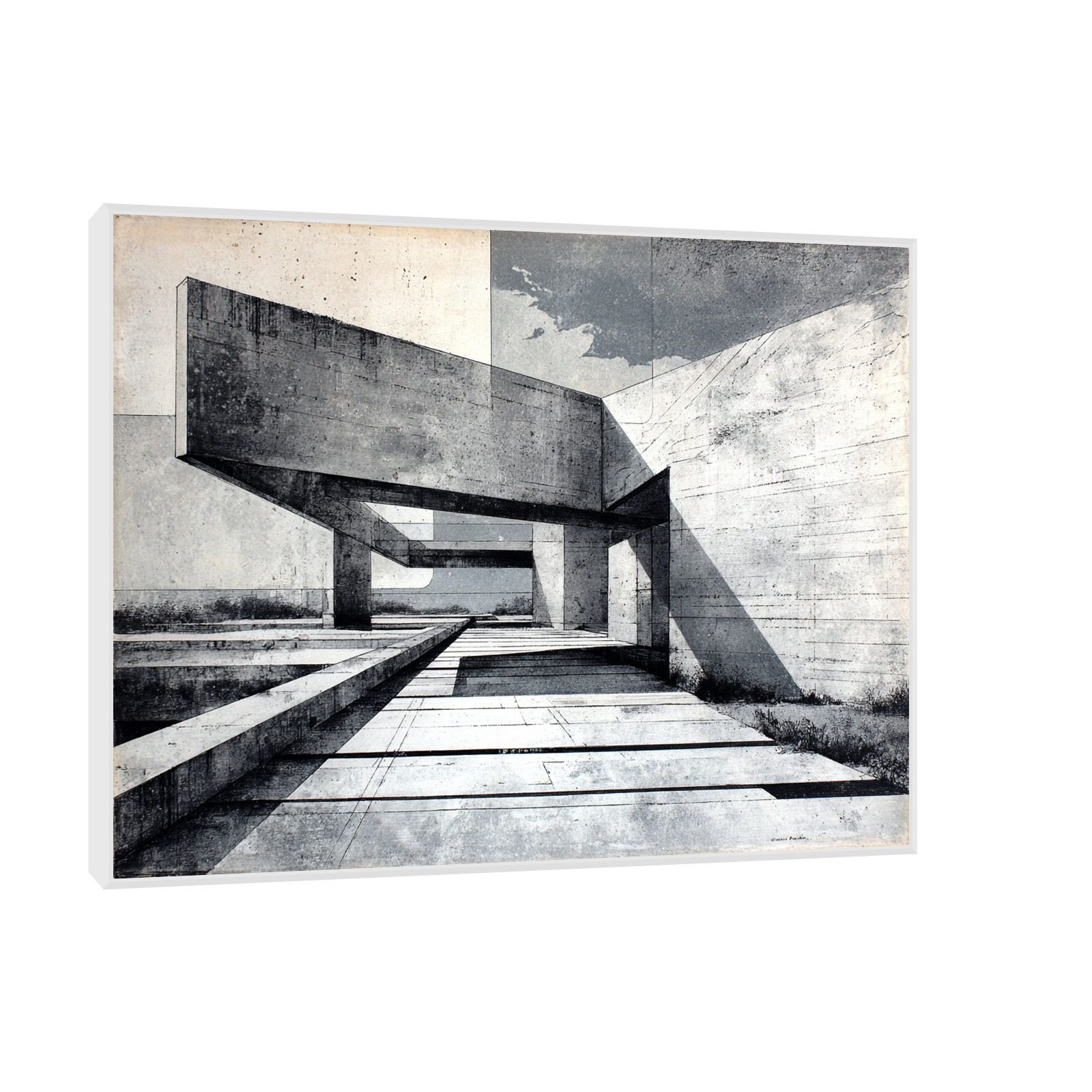 Brutalist Architecture Drawing