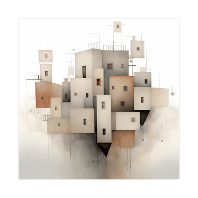 Bunch of buildings - ArtDeco Canvas