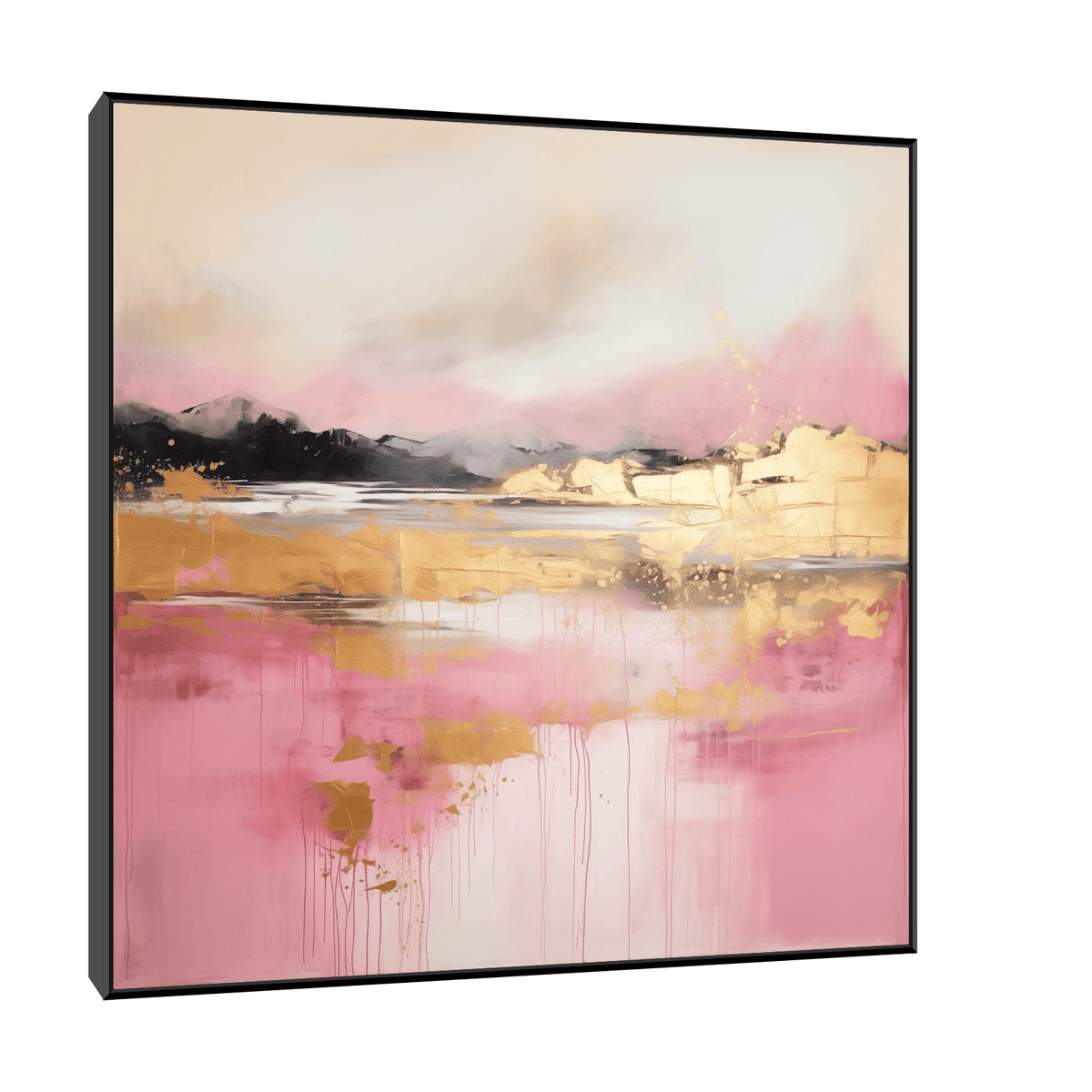 Burning mountain lake - ArtDeco Canvas