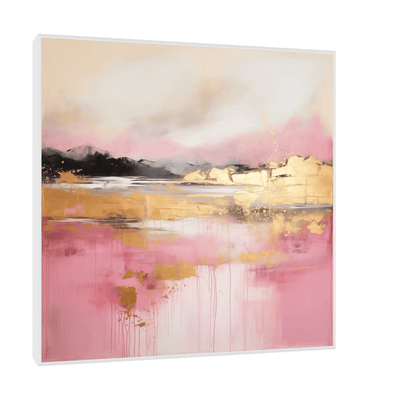 Burning mountain lake - ArtDeco Canvas