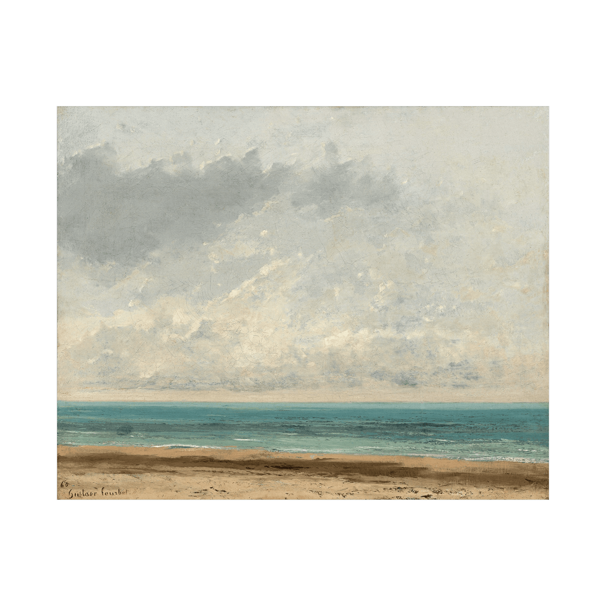 Calm Sea, Gustave Courbet - ArtDeco Canvas