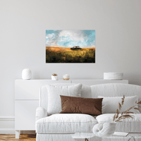 Car in the field - ArtDeco Canvas