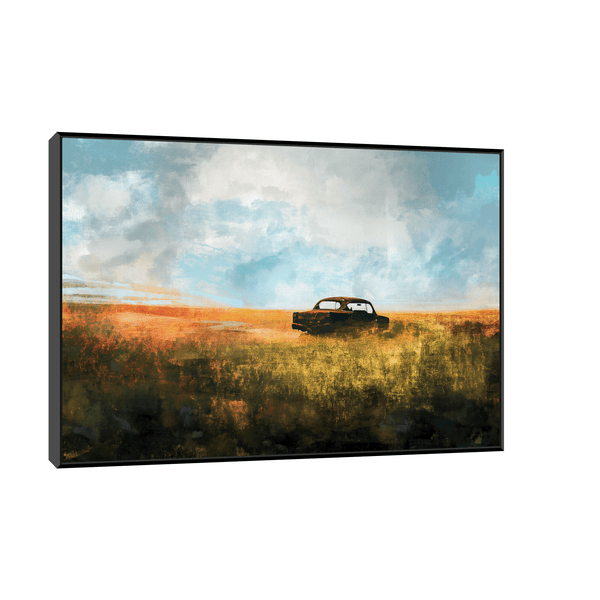 Car in the field - ArtDeco Canvas