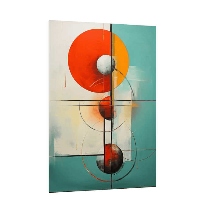 Celestial alignment in red - ArtDeco Canvas