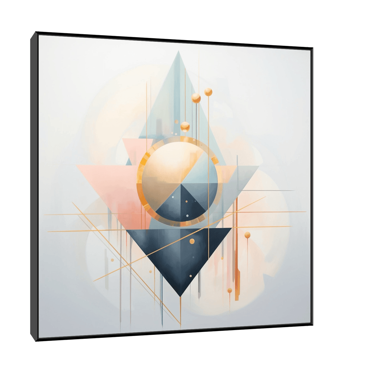 Celestial equilibrium on beige - ArtDeco Canvas