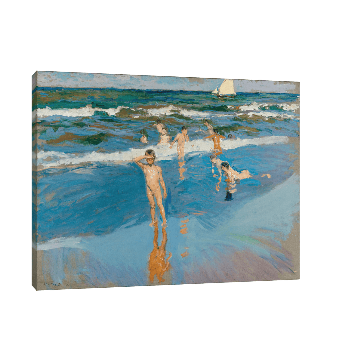 Children In The Sea, Joaquín Sorolla - ArtDeco Canvas