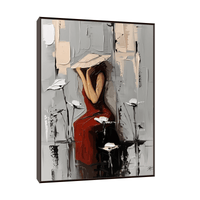 Chinese girl hiding face - ArtDeco Canvas