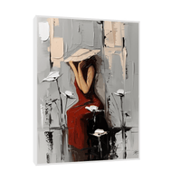 Chinese girl hiding face - ArtDeco Canvas