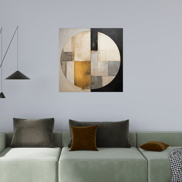 Circle of geometric shapes - ArtDeco Canvas