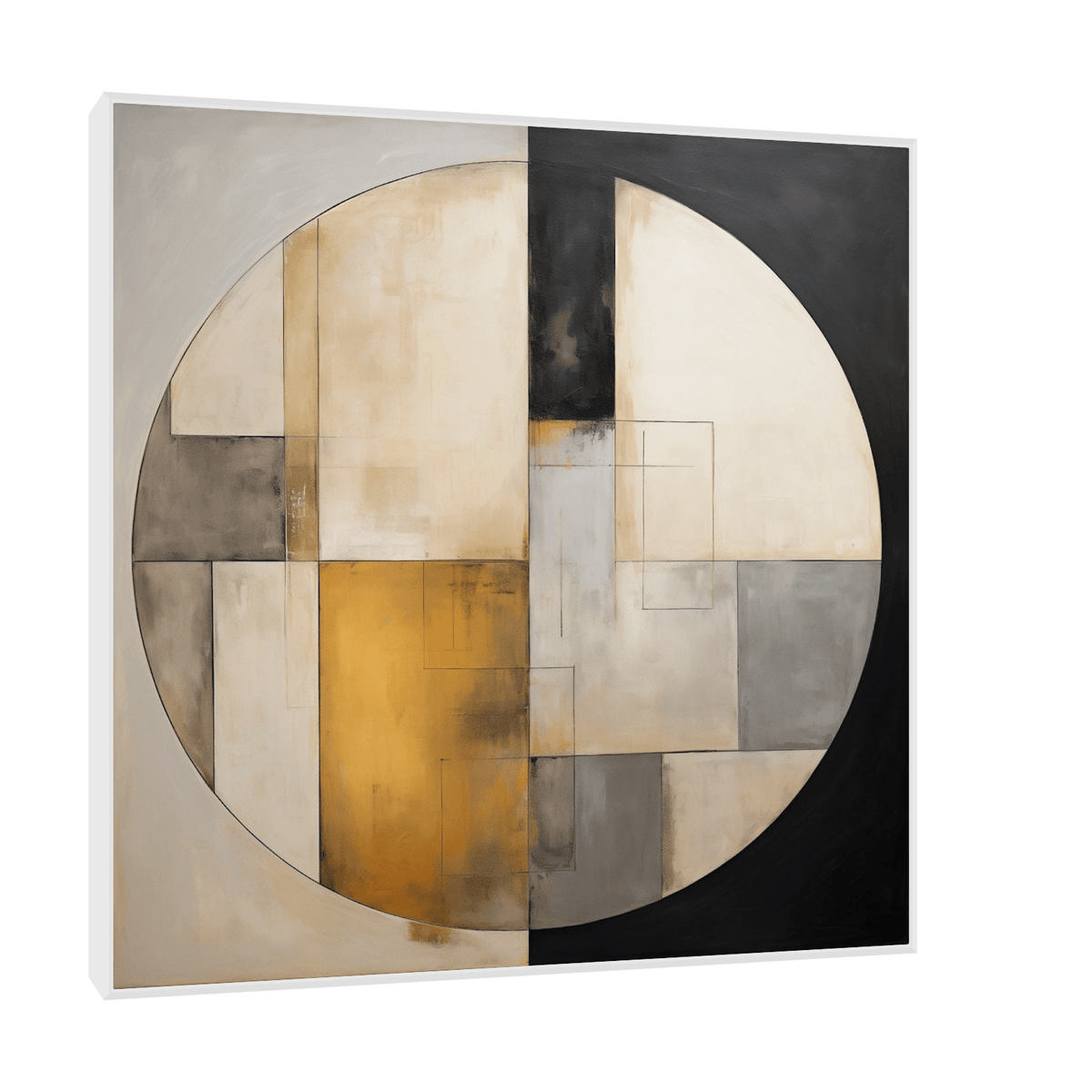 Circle of geometric shapes - ArtDeco Canvas