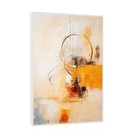 Circular motions on beige - ArtDeco Canvas