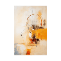 Circular motions on beige - ArtDeco Canvas