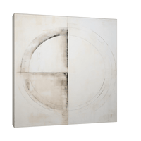 Circular symmetry on beige - ArtDeco Canvas