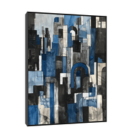 City in blue - ArtDeco Canvas