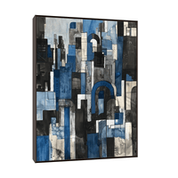 City in blue - ArtDeco Canvas