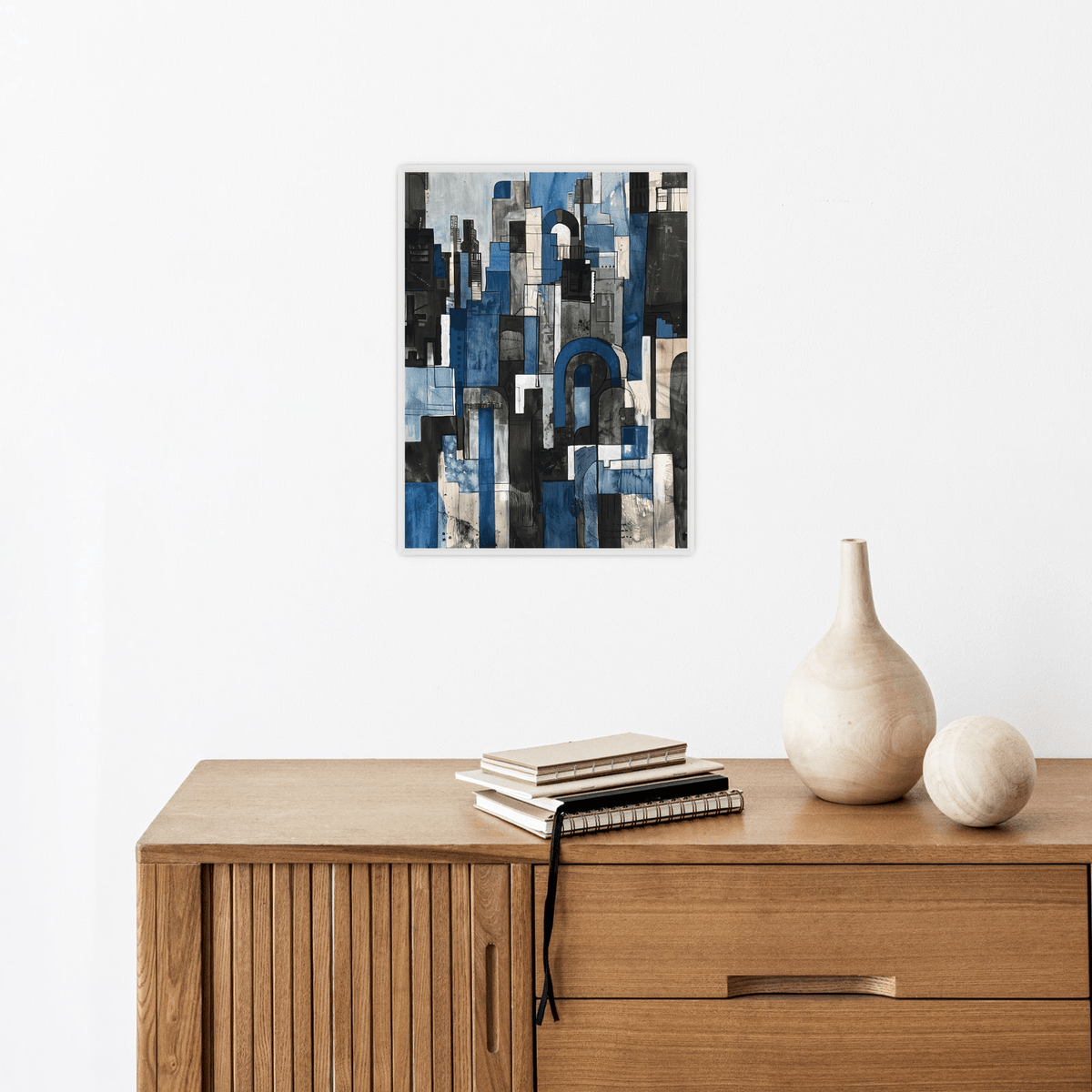 City in blue - ArtDeco Canvas