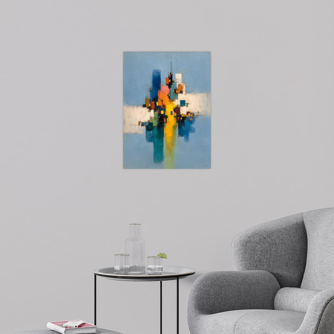 City of Color – Abstract Geometric Composition with Reflections