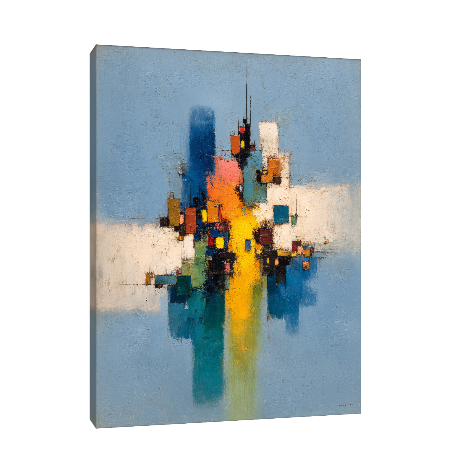 City of Color – Abstract Geometric Composition with Reflections