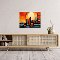 City sunset - ArtDeco Canvas