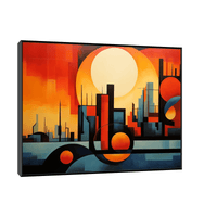 City sunset - ArtDeco Canvas