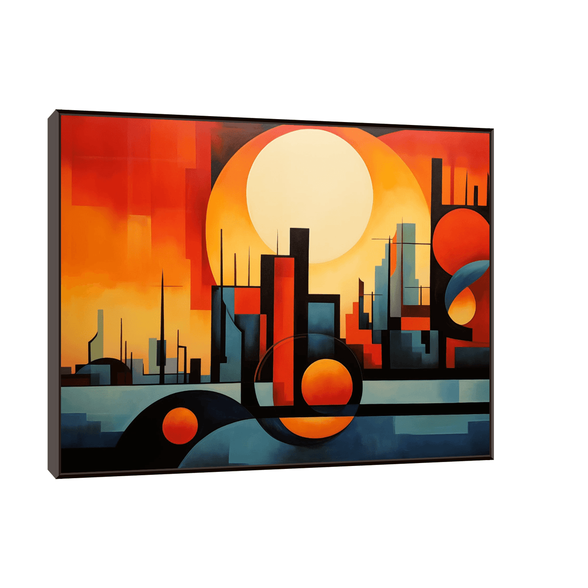 City sunset - ArtDeco Canvas