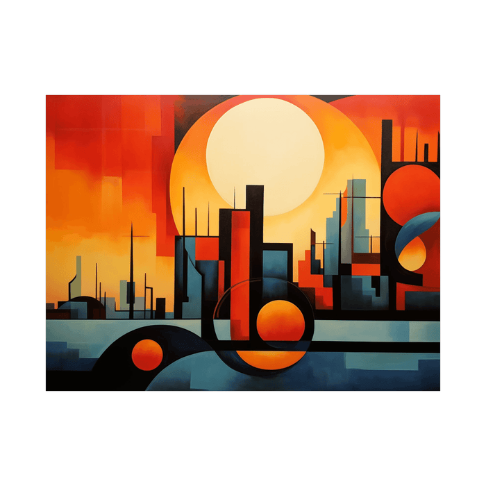 City sunset - ArtDeco Canvas