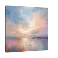 Cloudy day over the lake - ArtDeco Canvas