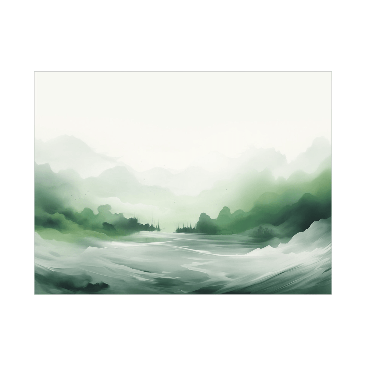 Cold misty morning - ArtDeco Canvas