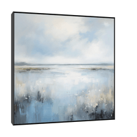 Cold morning over the lake - ArtDeco Canvas