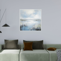 Cold morning over the lake - ArtDeco Canvas