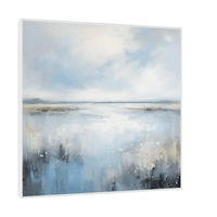 Cold morning over the lake - ArtDeco Canvas