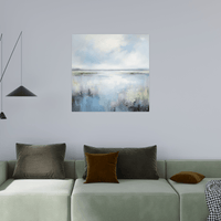 Cold morning over the lake - ArtDeco Canvas