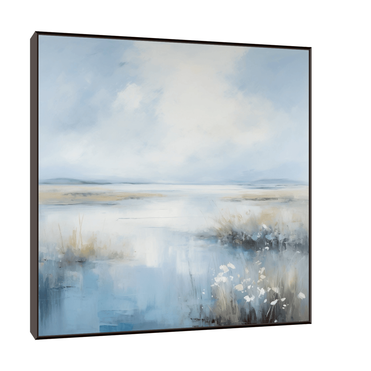 Cold seaside morning in blue - ArtDeco Canvas