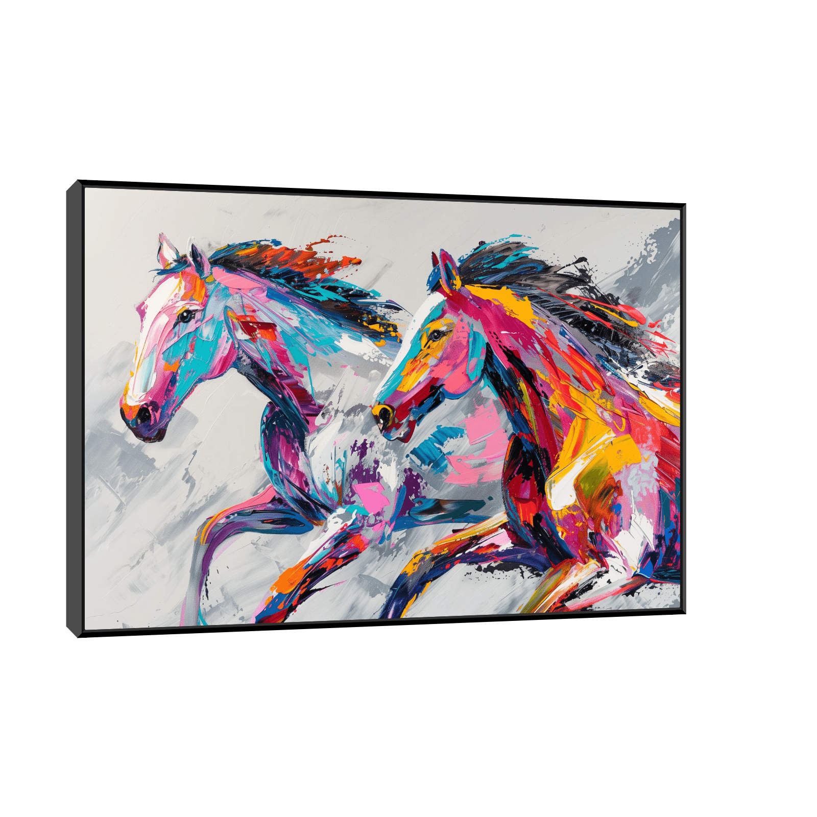 Colorful horses - ArtDeco Canvas