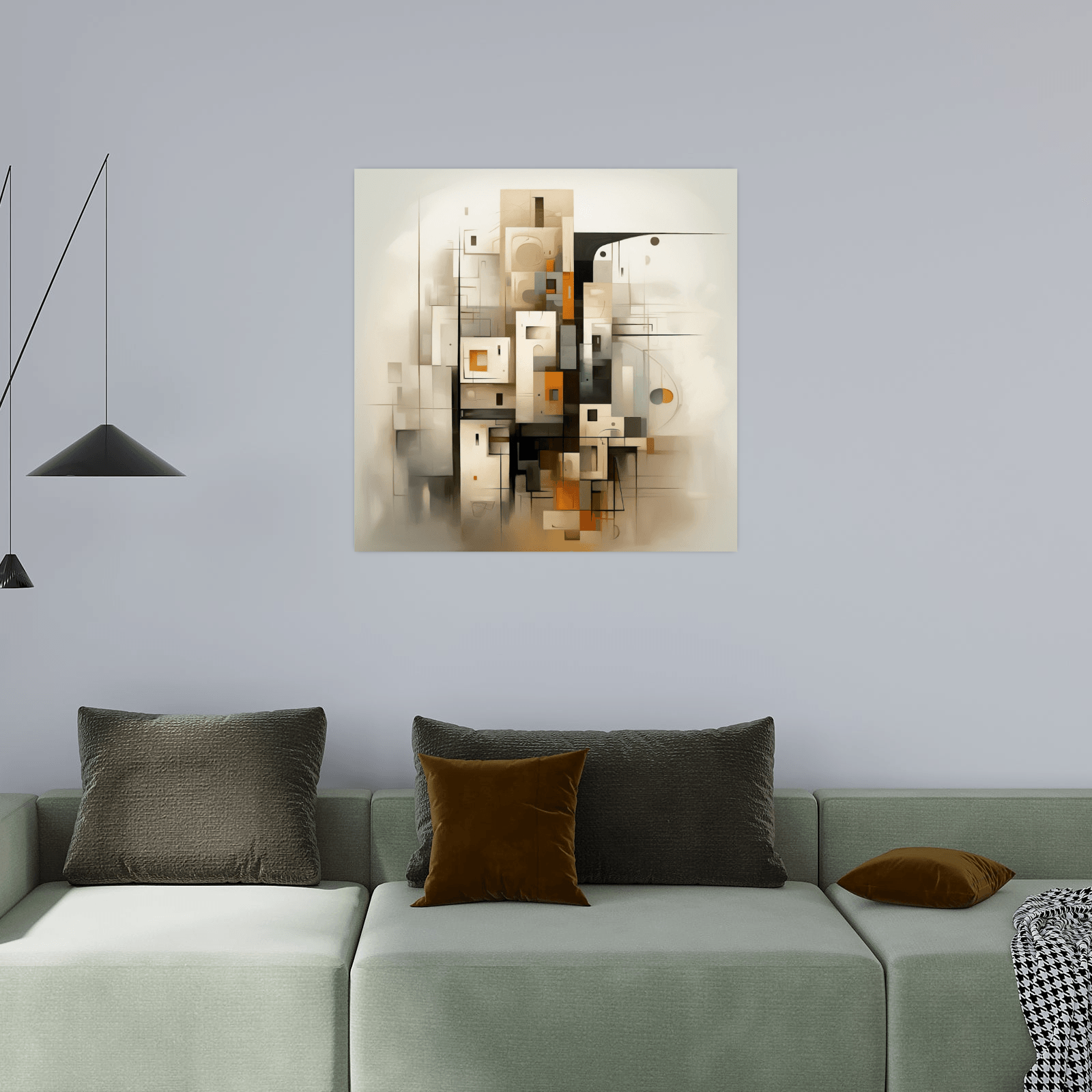 Colorful set of buildings - ArtDeco Canvas