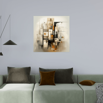 Colorful set of buildings - ArtDeco Canvas