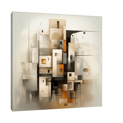 Colorful set of buildings - ArtDeco Canvas