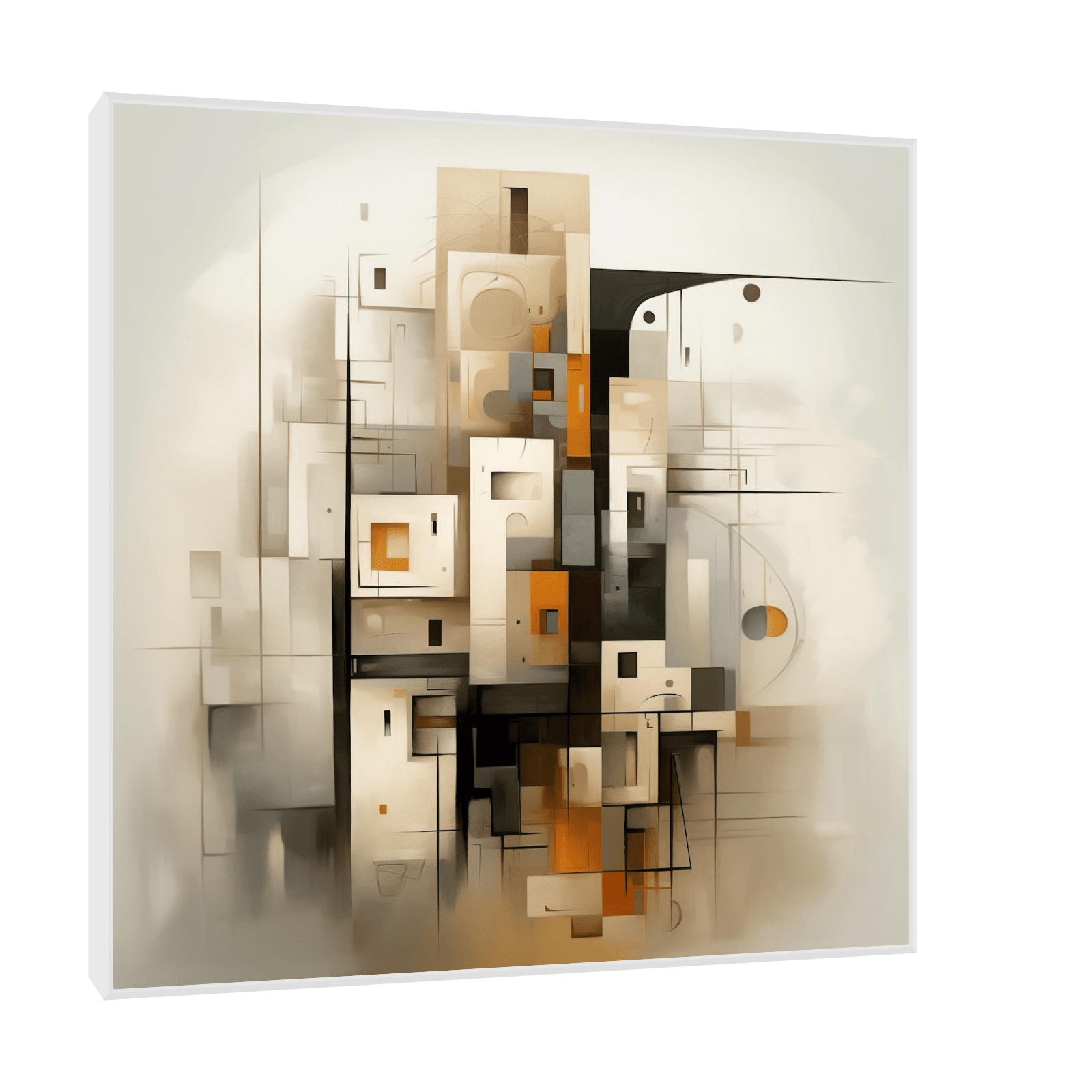 Colorful set of buildings - ArtDeco Canvas