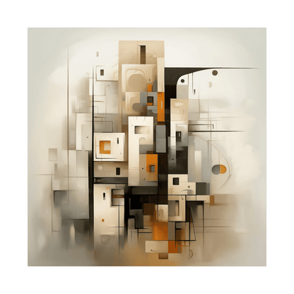 Colorful set of buildings - ArtDeco Canvas